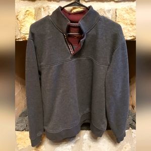 Vintage Dark Grey Orvis Quarter Zip Sweater